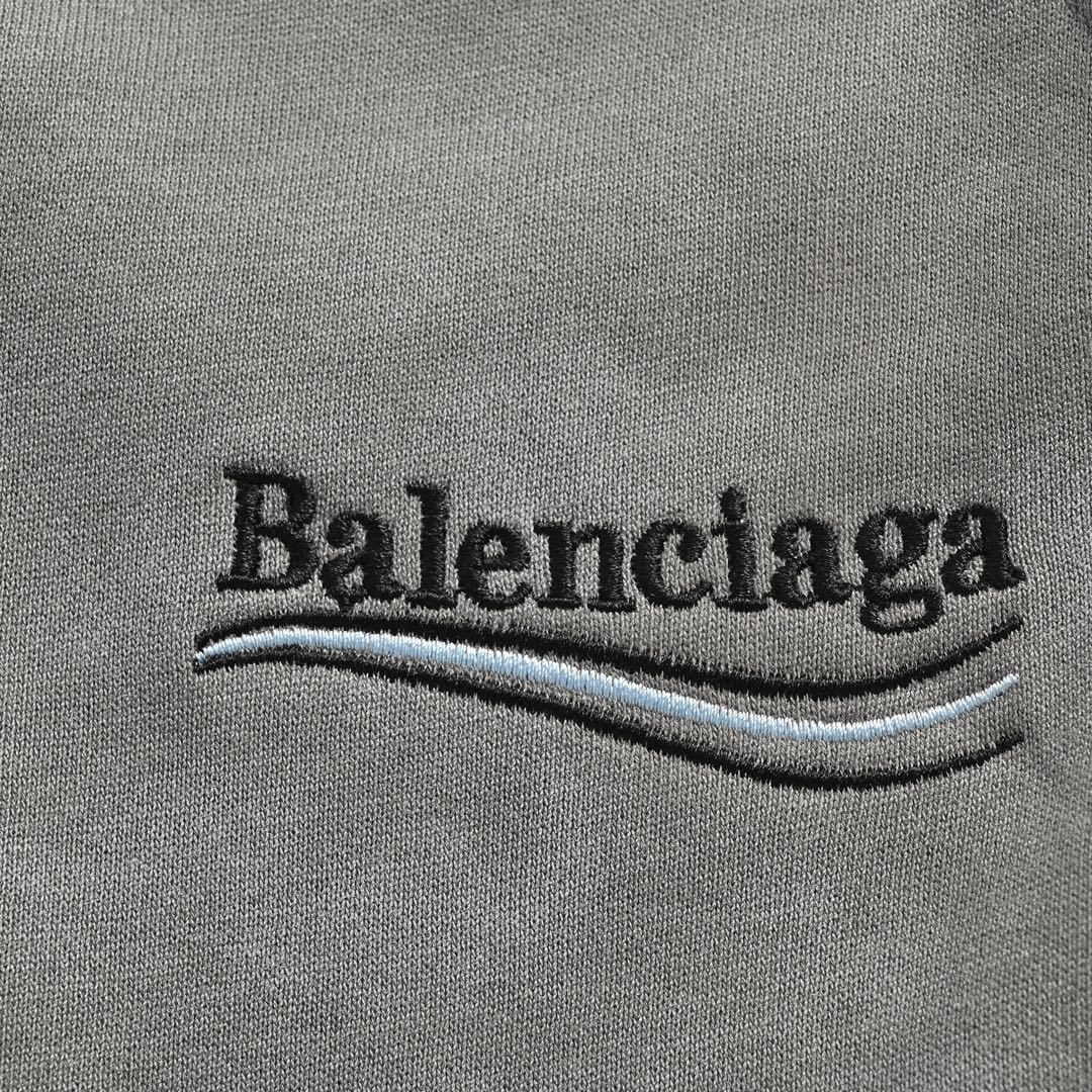 160 Balenciaga/巴黎世家 24ss 刺绣可乐短裤 专柜大裤脚版型 380克洗水纯棉毛圈面料