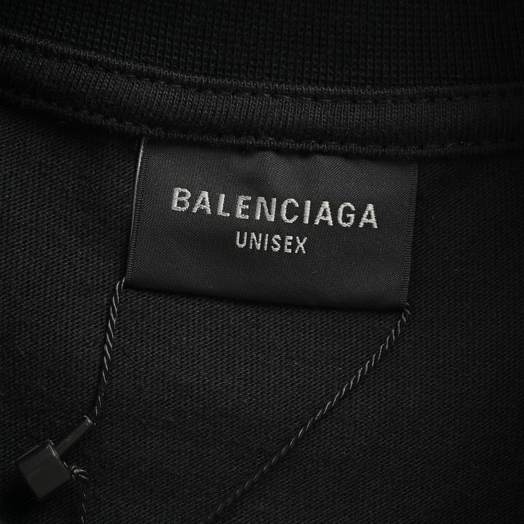 150 Balenciaga/巴黎世家 24ss 前后烫钻字母logo短袖