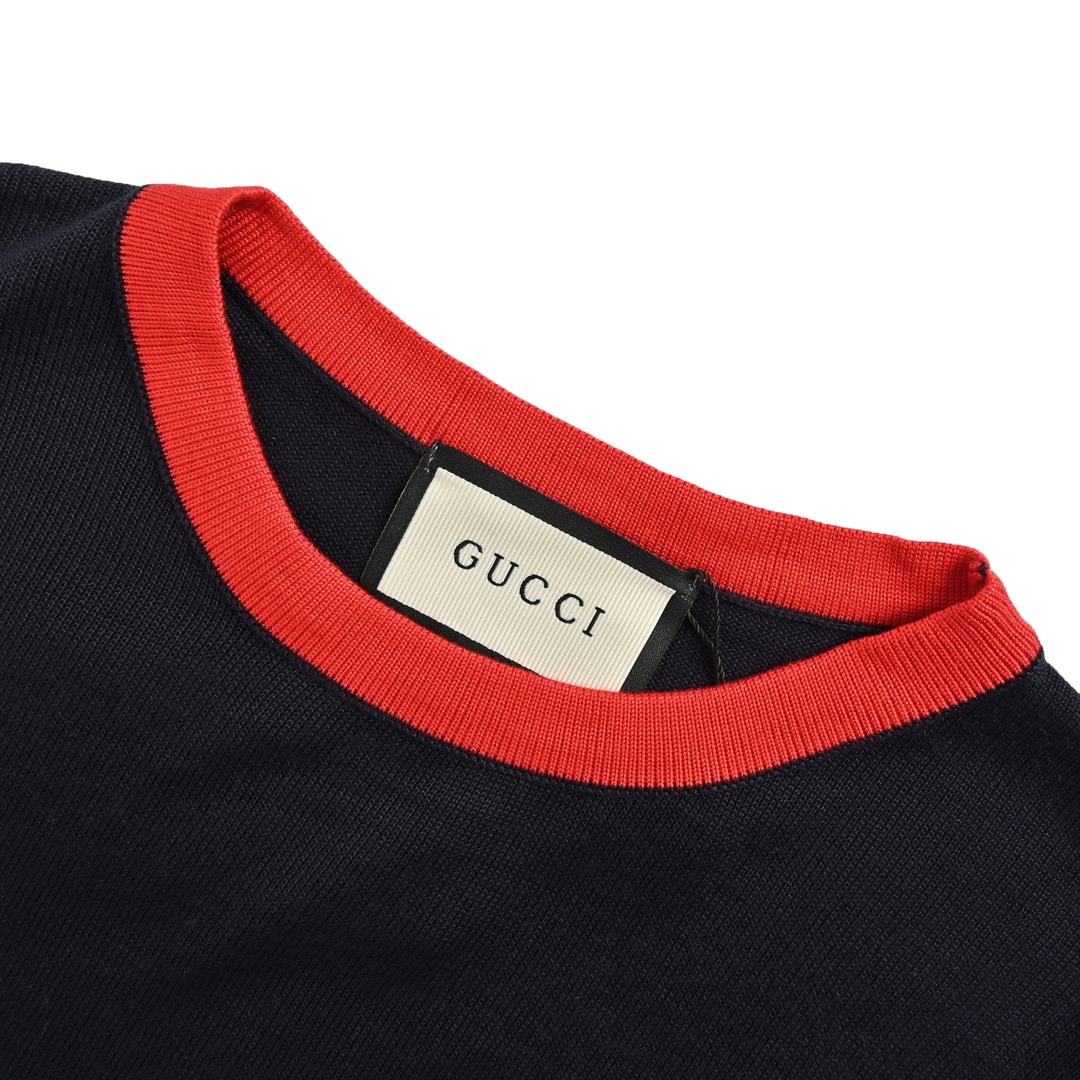 150 Gucci /古驰 24ss 樱桃刺绣针织短袖 很有少年感的GET IT 插画经典系列