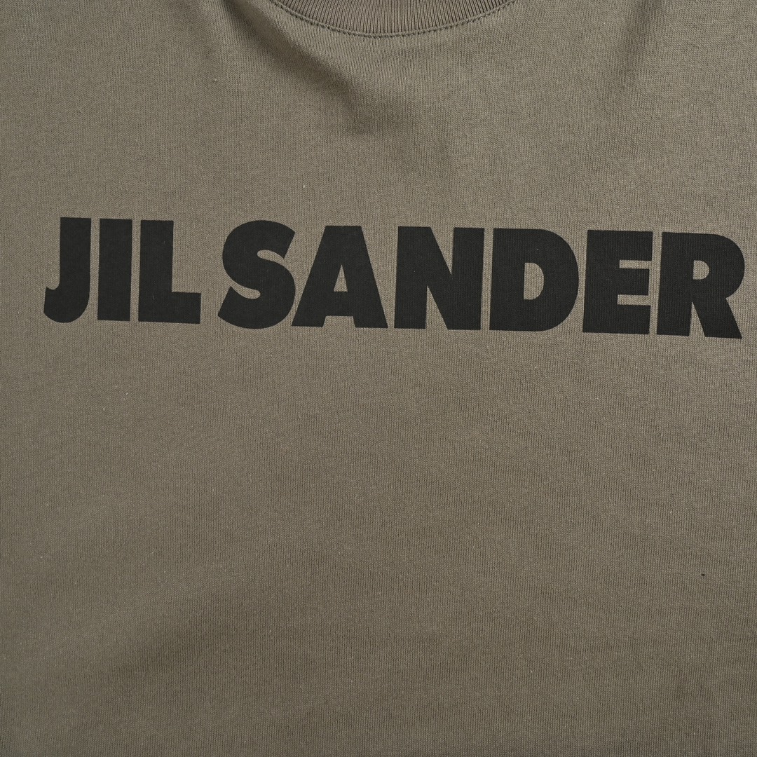 180 JIL SANDER 24ss 灰绿字母印花短袖