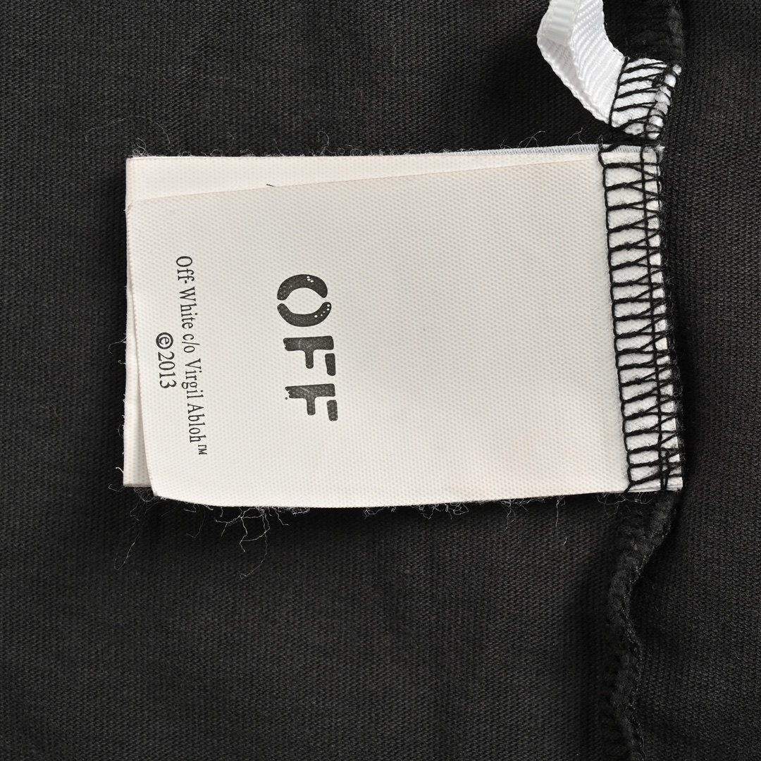 160 OFF WHITE 24ss 船锚蓝字母印花水洗短袖