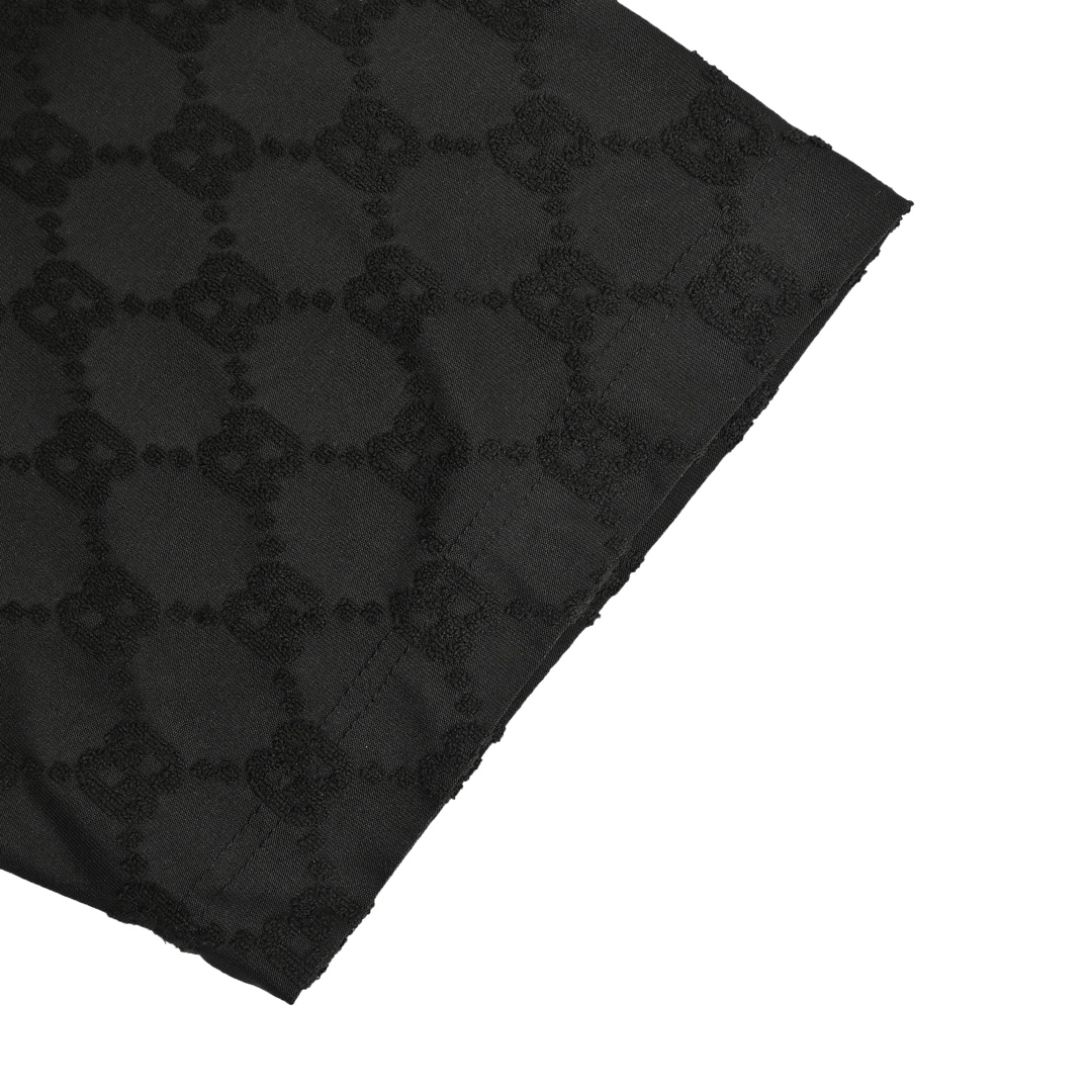 Gucci/古驰 24ss 满印双G提花短袖 描绘全幅经典 双G提花图案 白色 黑色