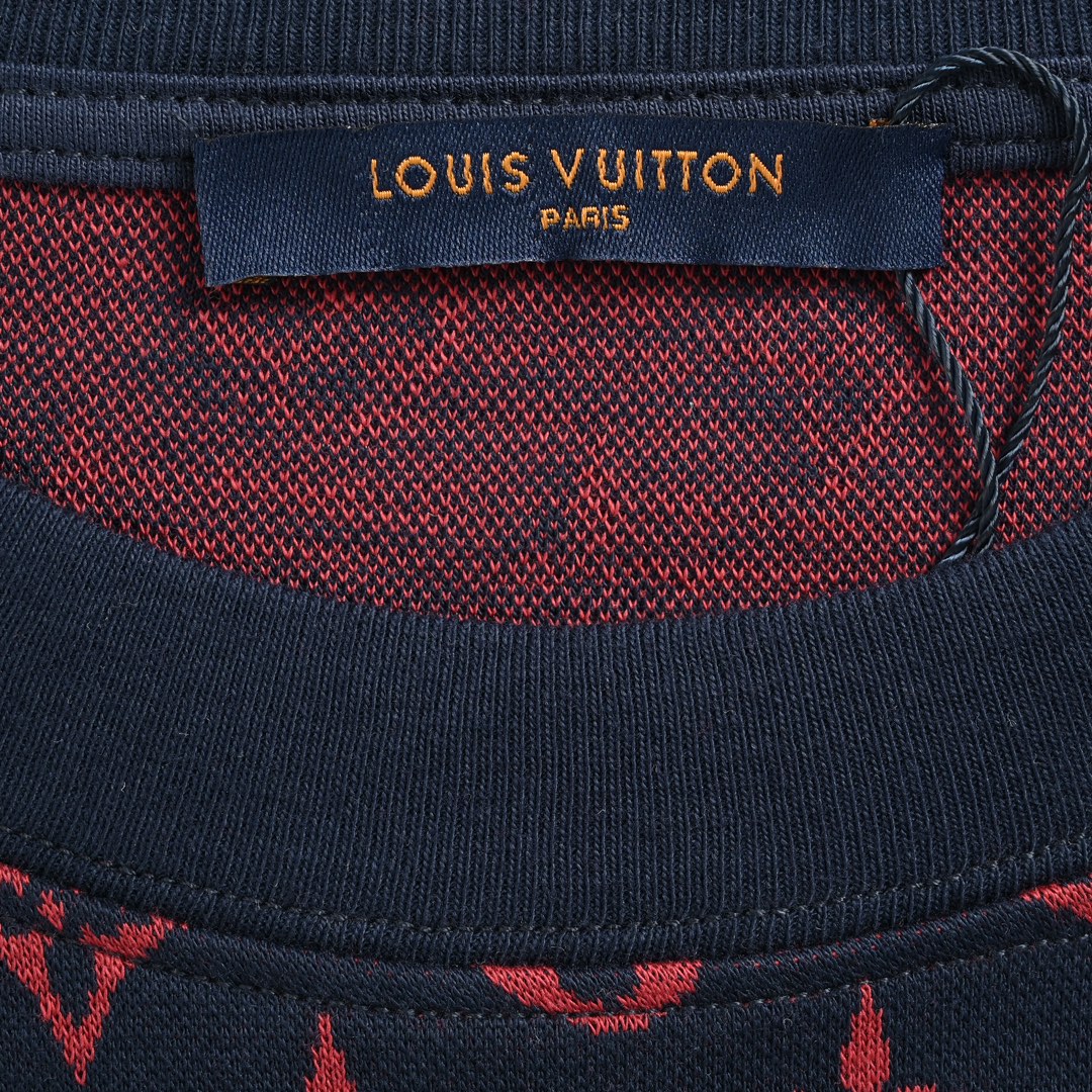 140 Louis Vuitton/路易威登 23ss 满印老花提花针织短袖