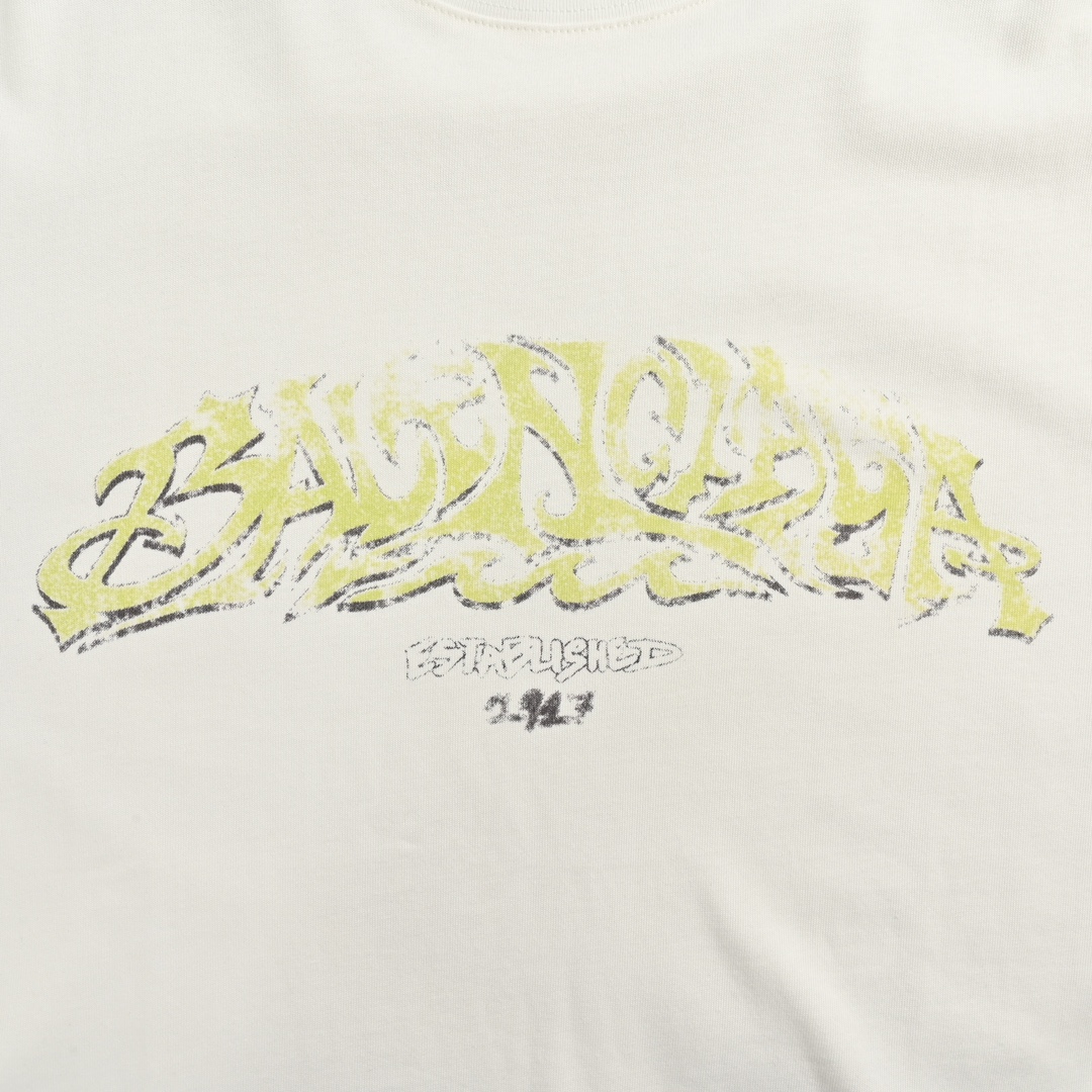 Balenciaga/巴黎世家 走秀款灾难火焰字母短袖