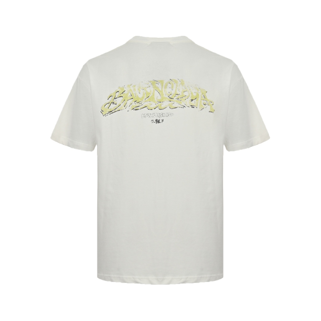 Balenciaga/巴黎世家 走秀款灾难火焰字母短袖