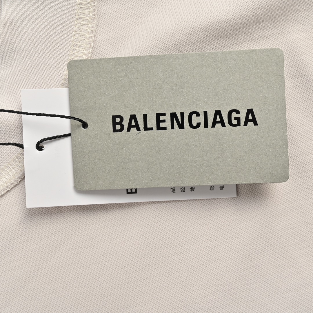 Balenciaga/巴黎世家 24ss 3M反光字母反穿短袖