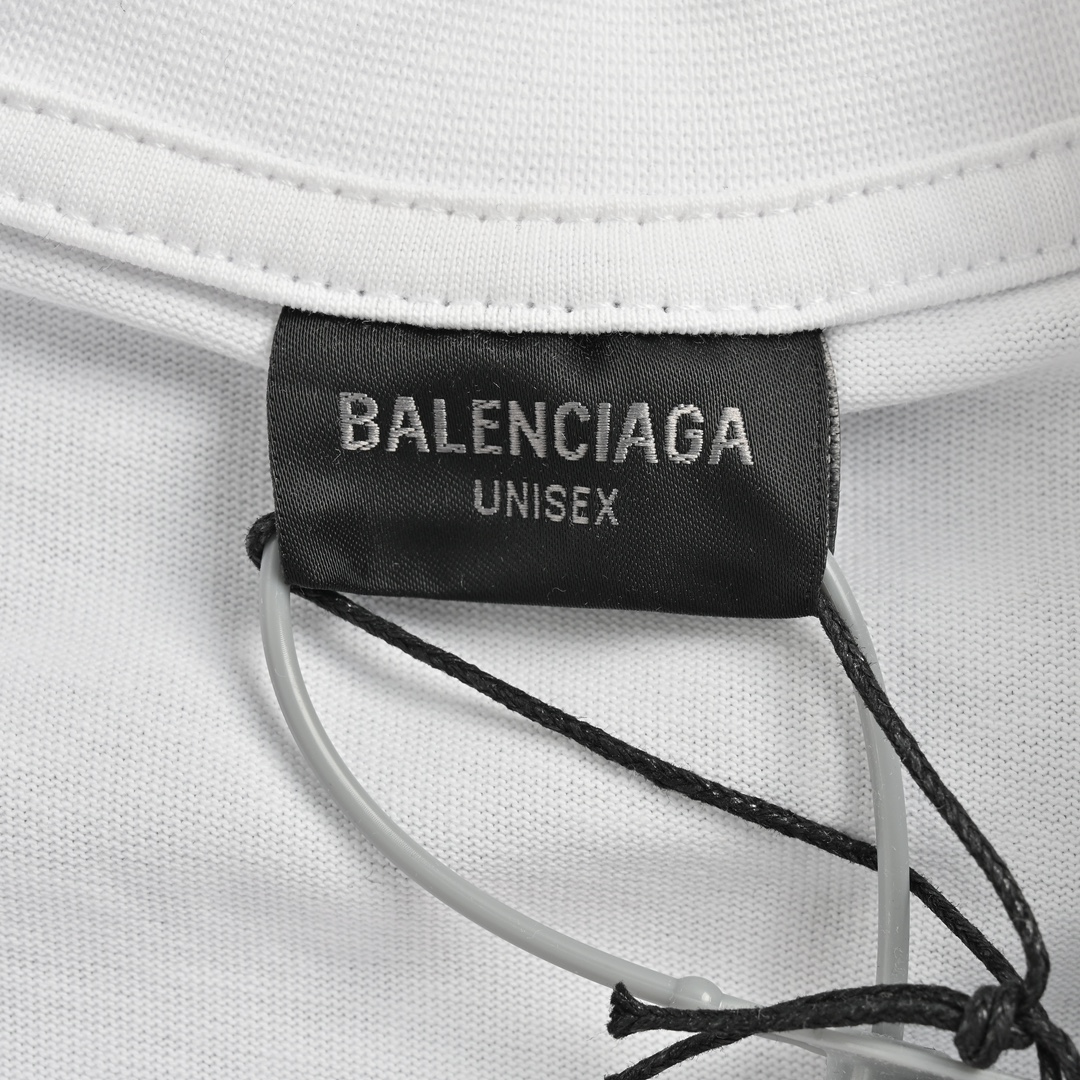 140 Balenciaga/巴黎世家 23ss 前后封条字母印花短袖 BALENCIGA巴黎世家