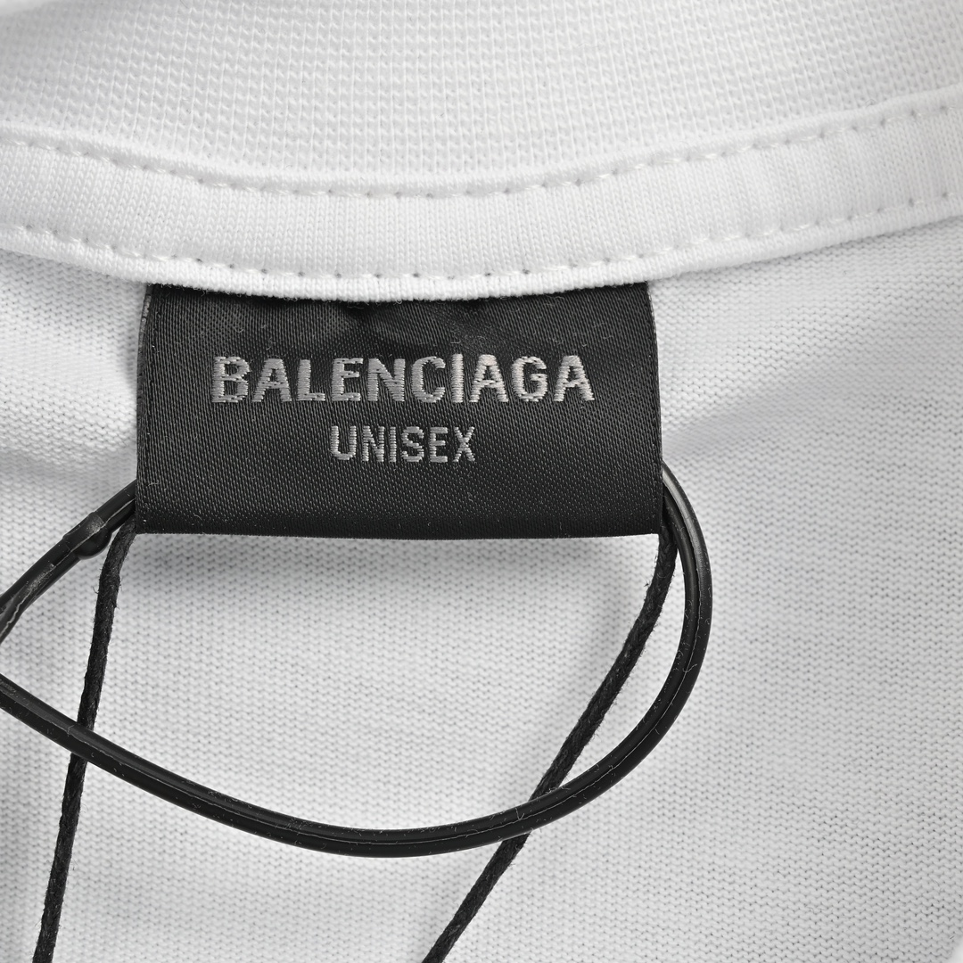 150 Balenciaga/巴黎世家 24ss 可乐黑胶印花短袖