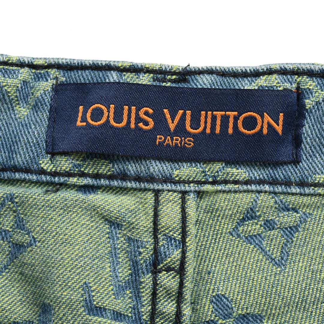 Louis Vuitton/路易威登 24ss 满印渐变牛仔短裤