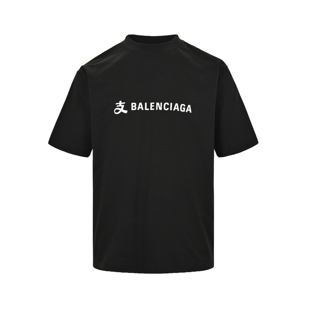 140 Balenciga/巴黎世家 24ss 支付宝联名印花短袖 最新系列 支付宝联名短袖T恤