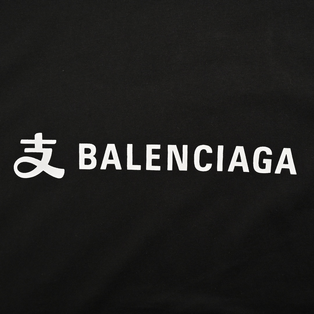 140 Balenciga/巴黎世家 24ss 支付宝联名印花短袖 最新系列 支付宝联名短袖T恤