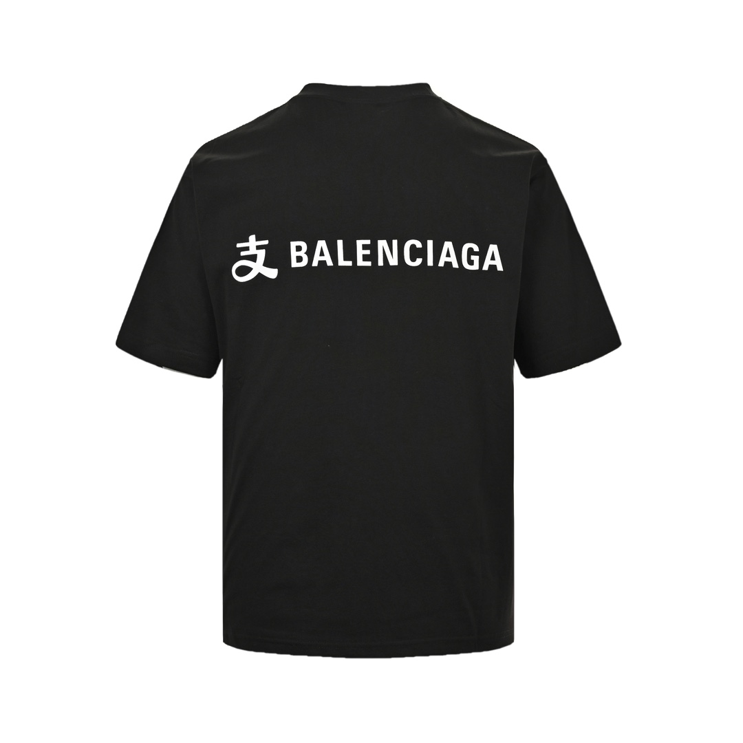 140 Balenciga/巴黎世家 24ss 支付宝联名印花短袖 最新系列 支付宝联名短袖T恤