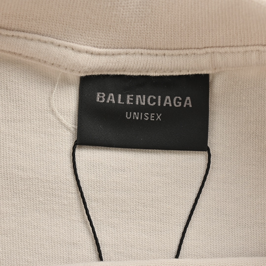 150 Balenciaga/巴黎世家 24ss 自由女神印花短袖 定织定染240g长绒棉