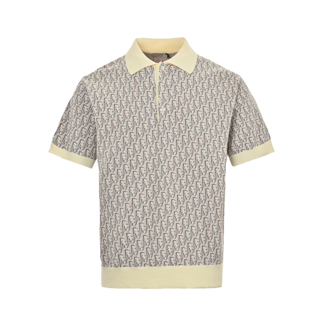 Dior/迪奥 24ss 老花满印针织Polo短袖