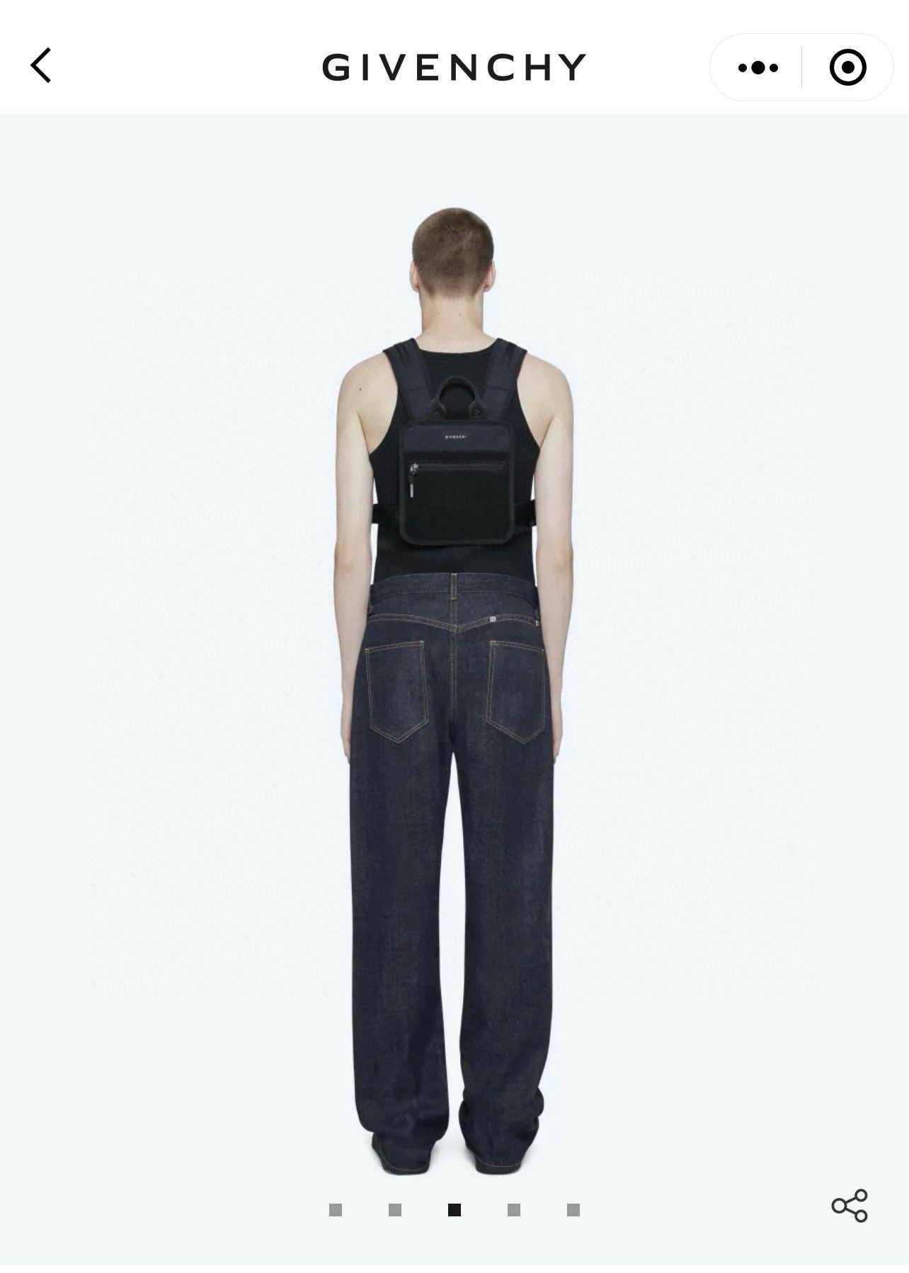 GIVENCHYGIVENCHY 24ss straight denim trousers upper body effect