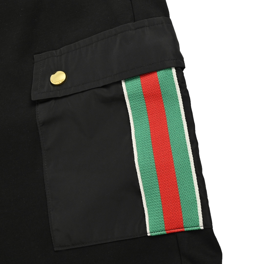Gucci/古驰 红绿织带侧口袋休闲短裤