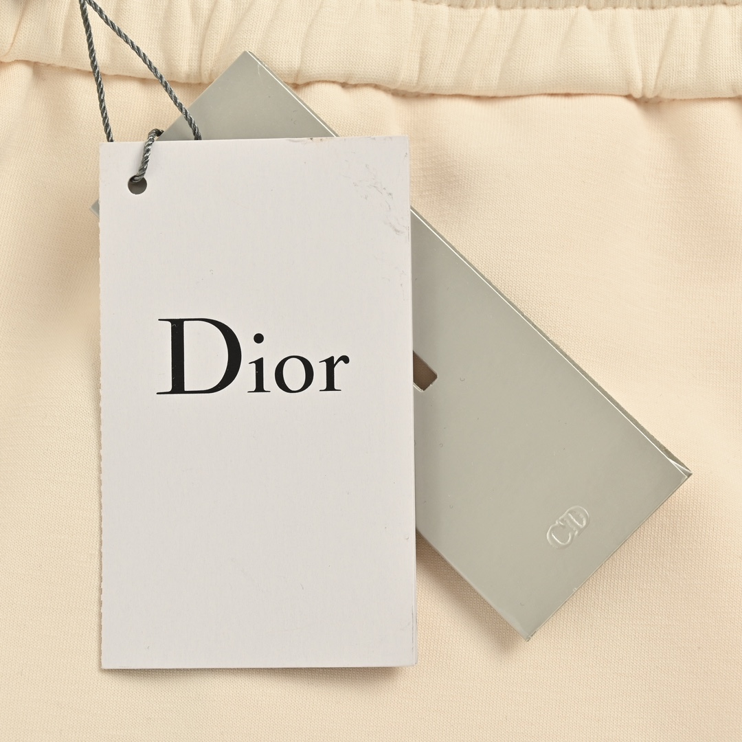 Dior/迪奥 24ss 1947刺绣字母刺绣抽绳飘带短裤