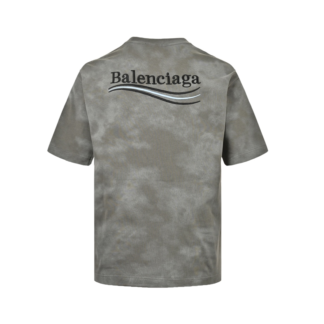 Balenciaga/巴黎世家 24ss 刺绣可乐泥染短袖