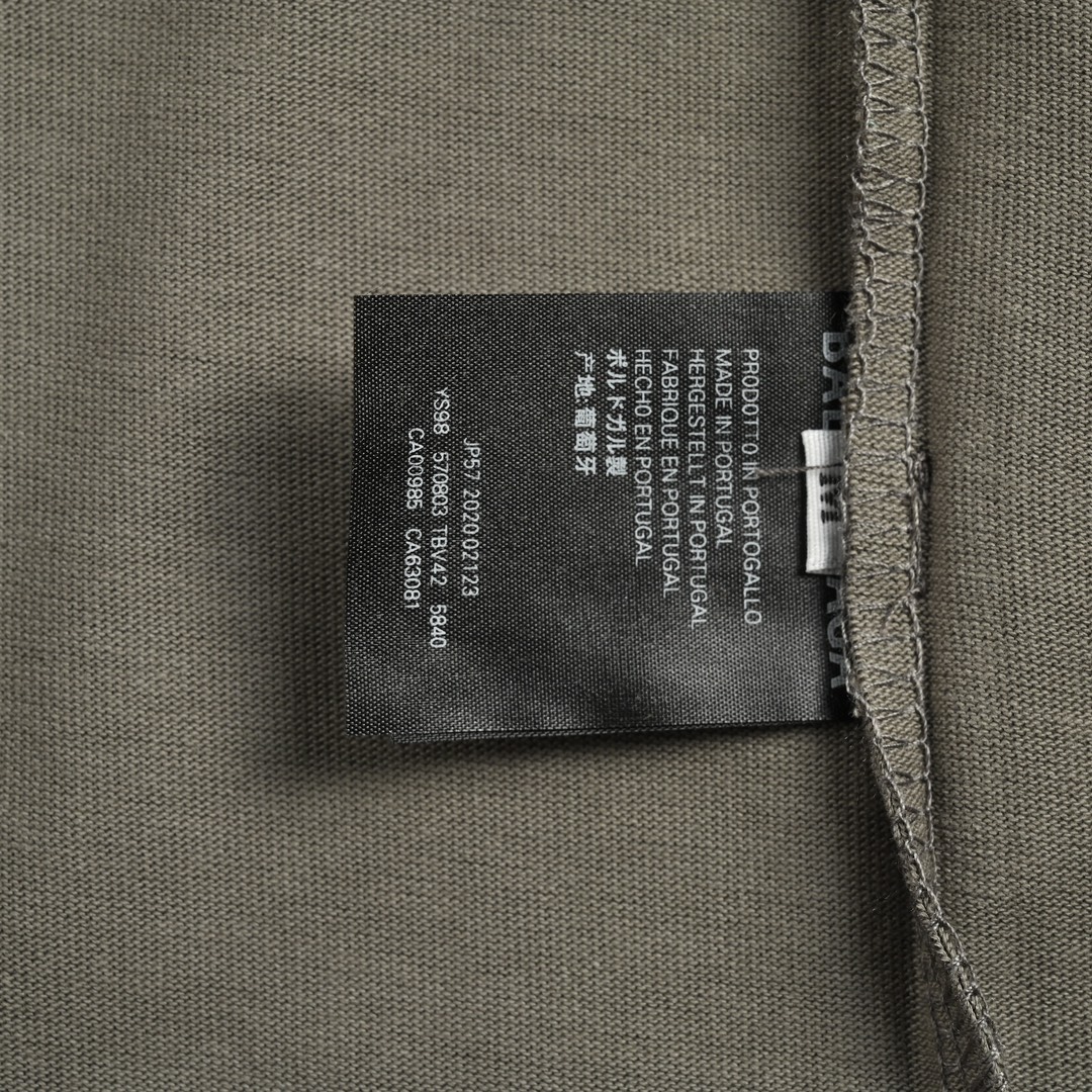Balenciaga/巴黎世家 24ss 刺绣可乐泥染短袖