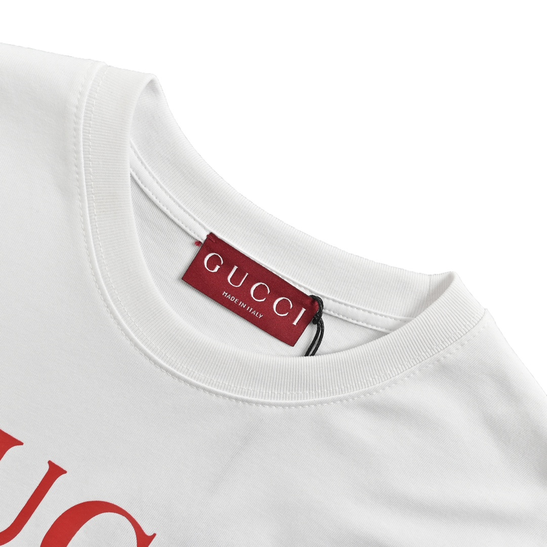 Gucci/古驰 24ss 腰带字母印花短袖