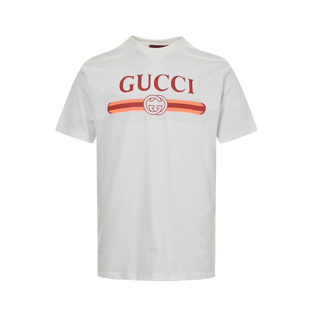 Gucci/古驰 24ss 腰带字母印花短袖