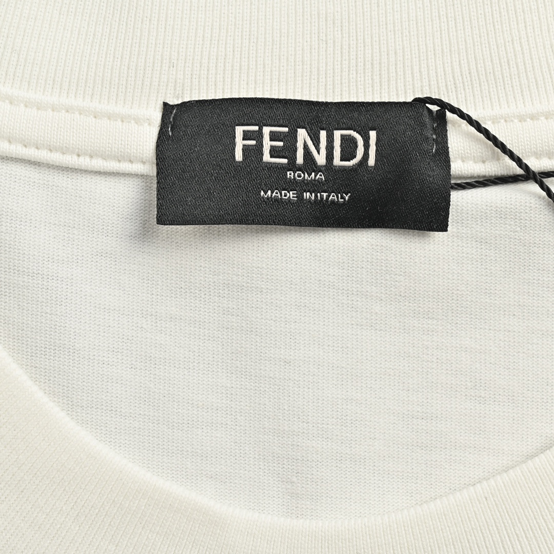 Fendi/芬迪 24ss 多彩字母刺绣短袖