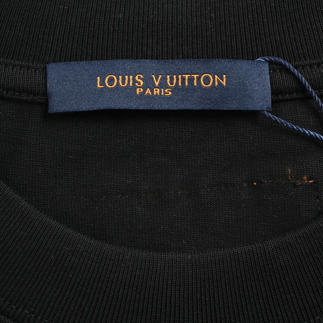 Louis Vuitton/路易威登 24ss 前后皮革字母logo短袖