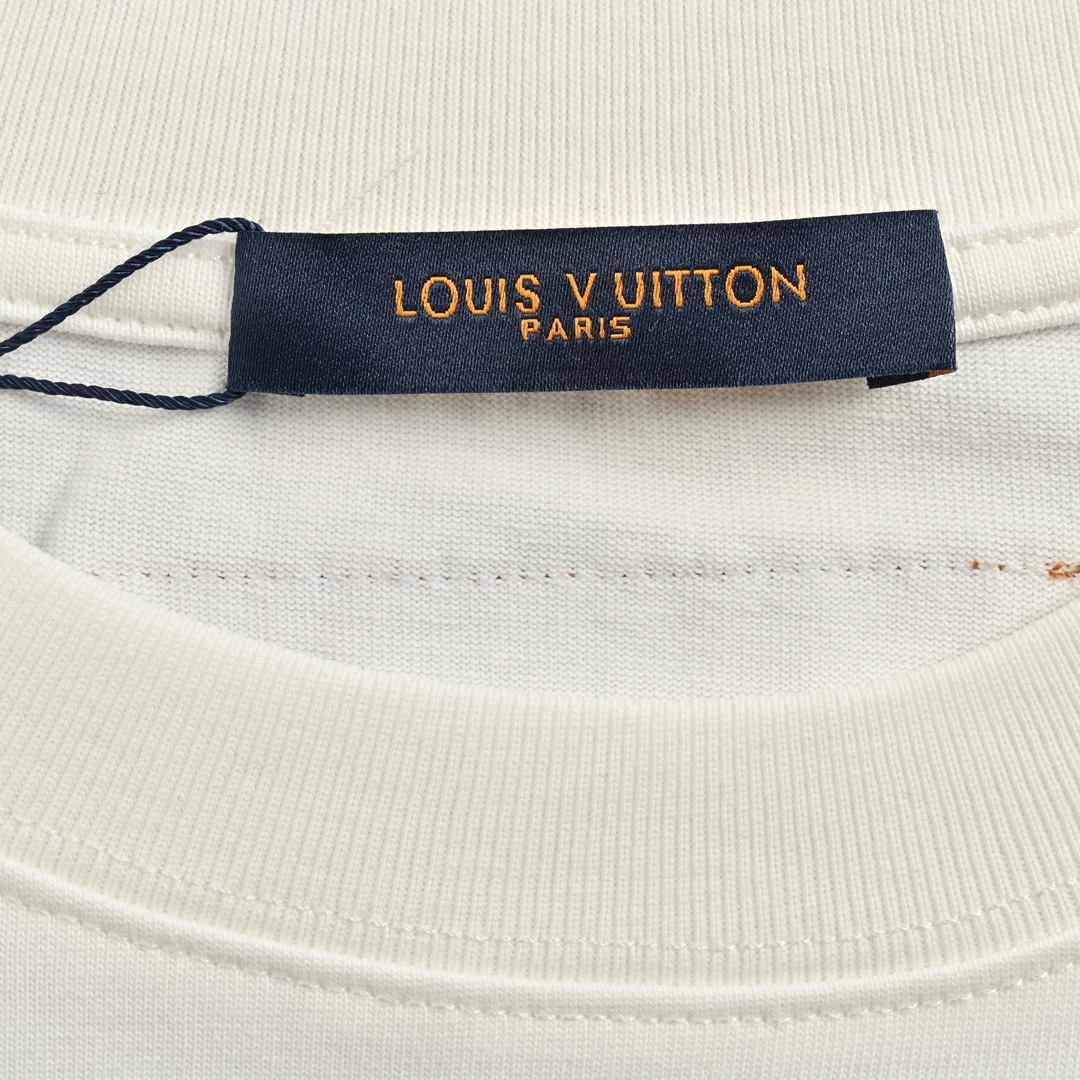 Louis Vuitton/路易威登 24ss 前后皮革字母logo短袖