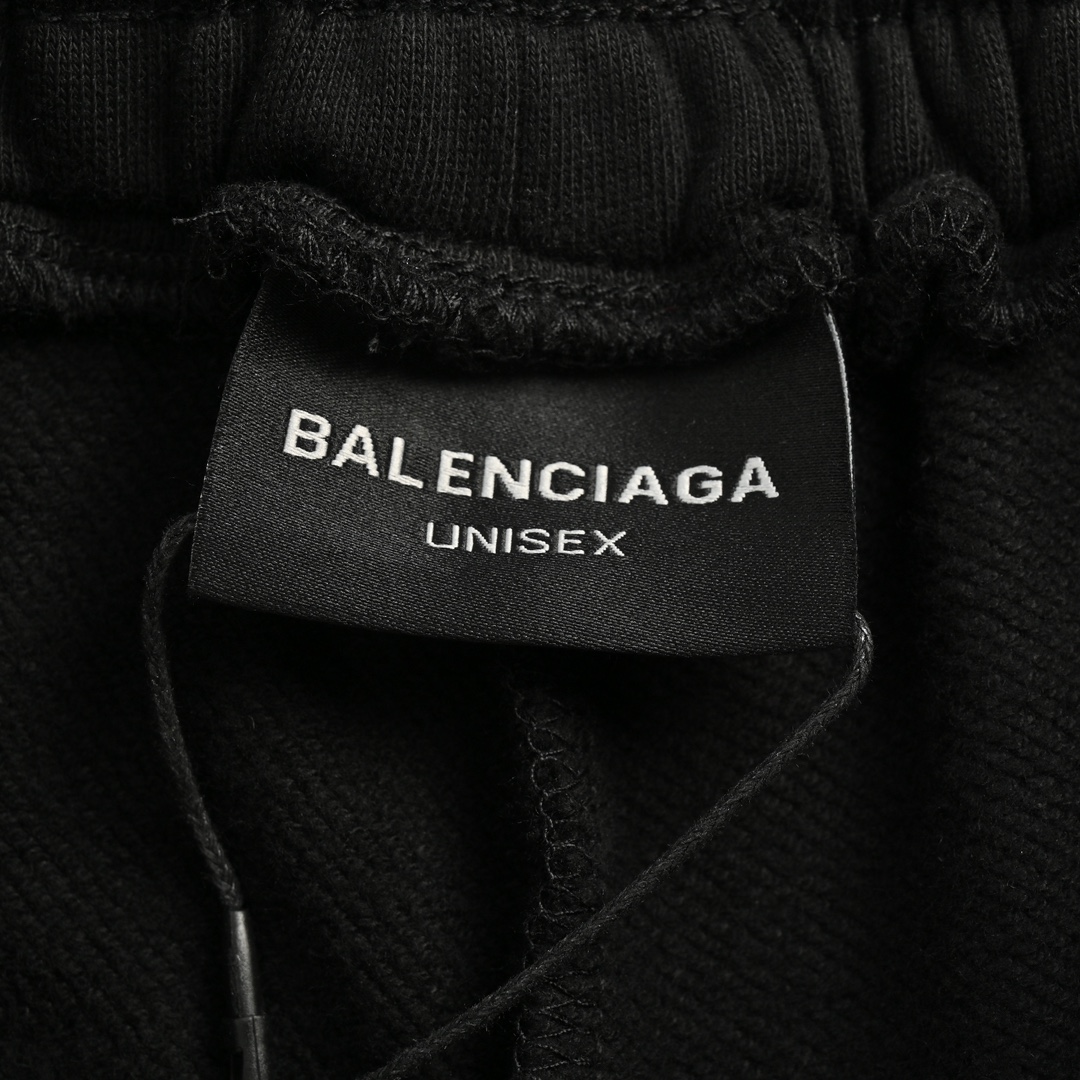 Balenciaga /巴黎世家 24ss 火焰刺绣基础款短裤