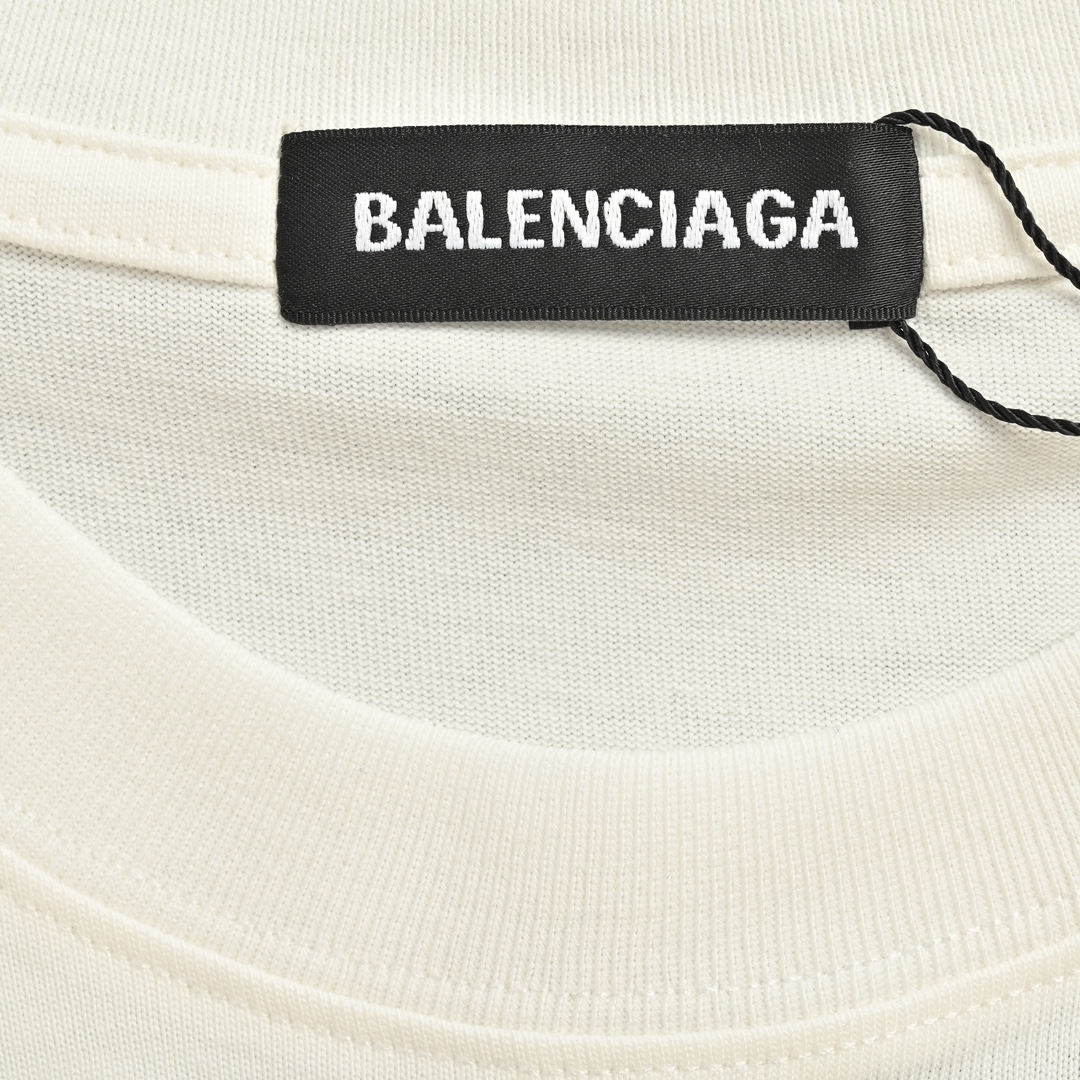 Balenciaga/巴黎世家 24ss 透明胶印花短袖