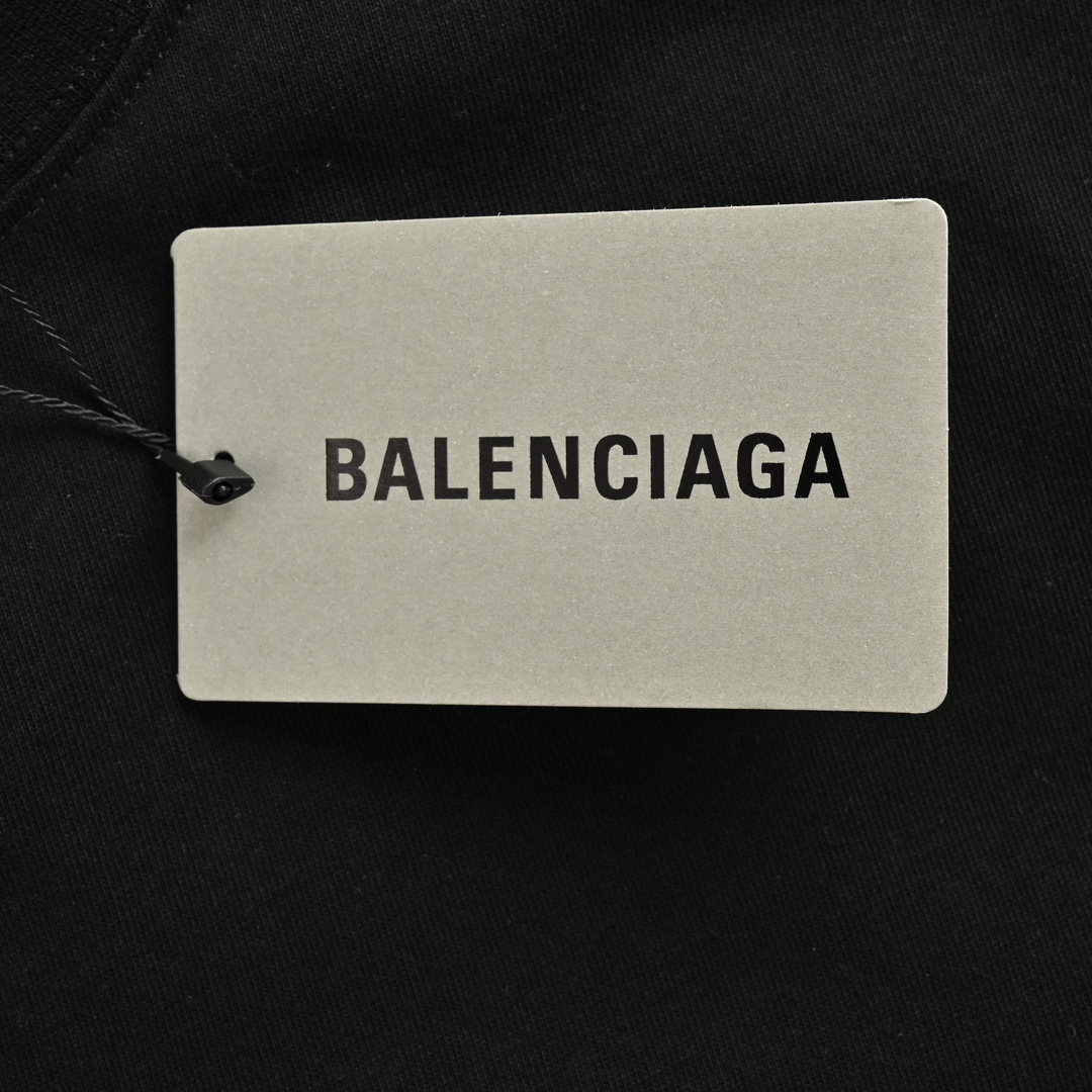 Balenciaga/巴黎世家 24ss 刺绣双B破坏流苏短袖