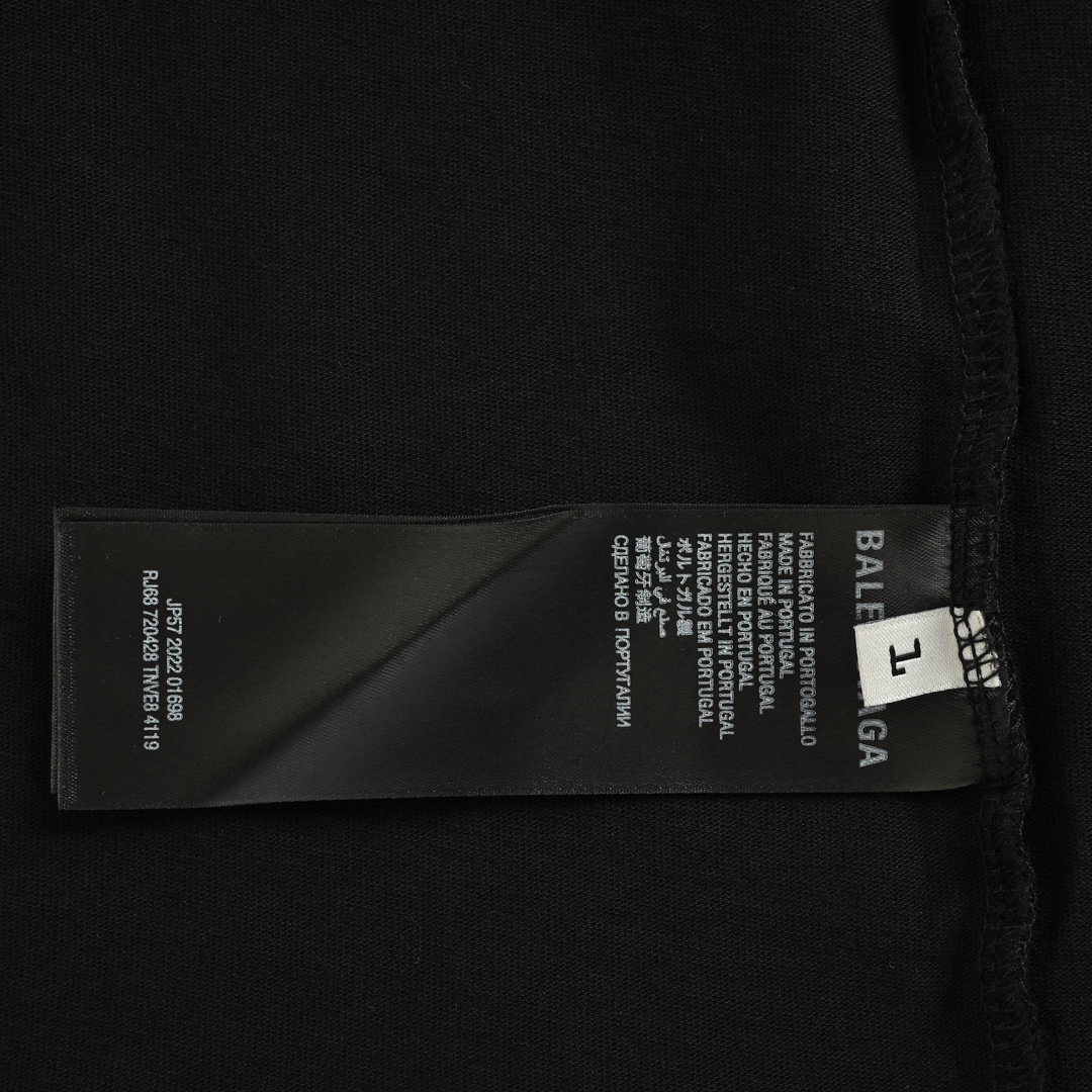 Balenciaga/巴黎世家 24ss 刺绣双B破坏流苏短袖