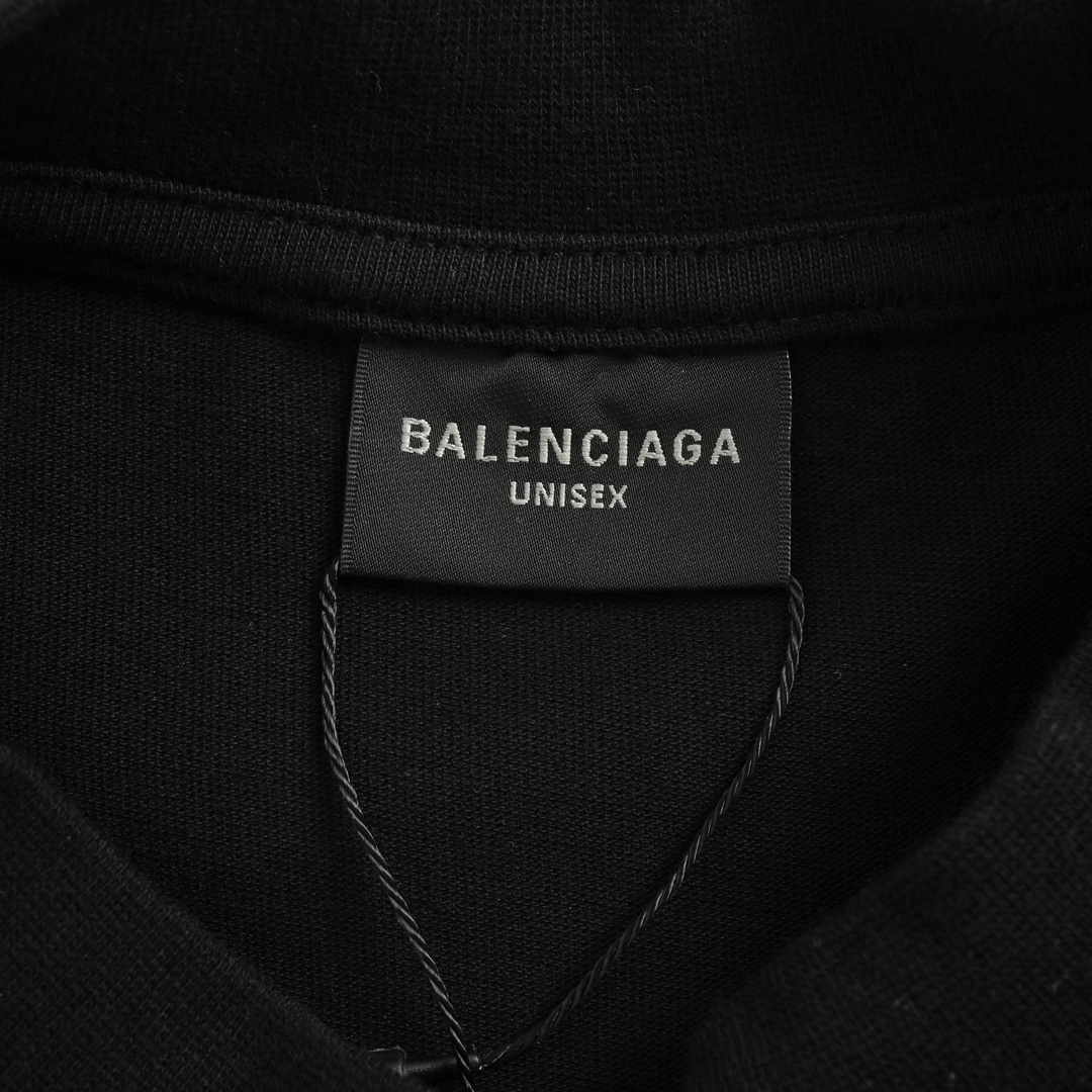 Balenciaga/巴黎世家 24ss 刺绣双B破坏流苏短袖