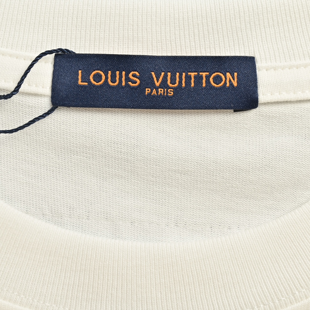 Louis Vuitton/路易威登 24ss 线条logo印花短袖