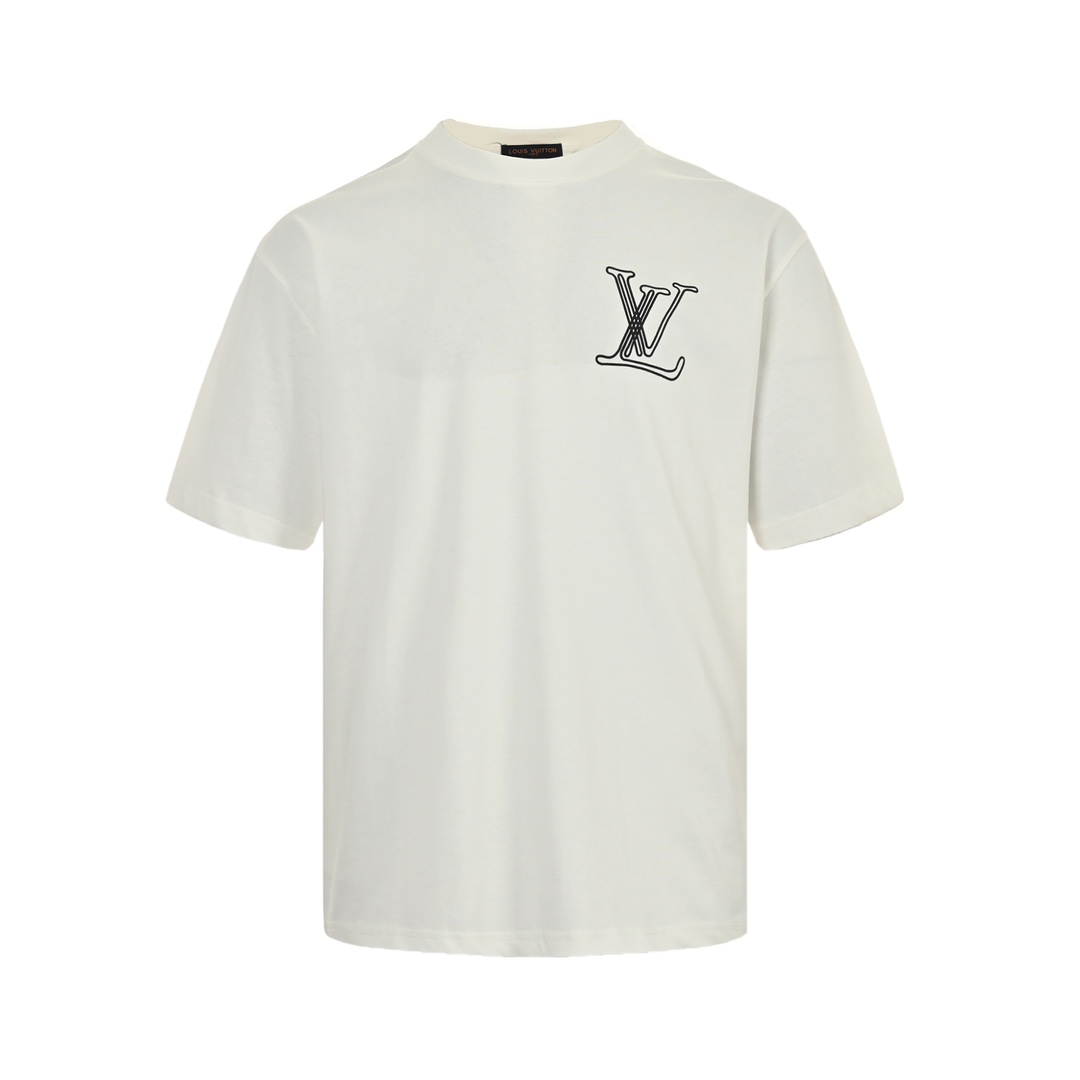 Louis Vuitton/路易威登 24ss 线条logo印花短袖