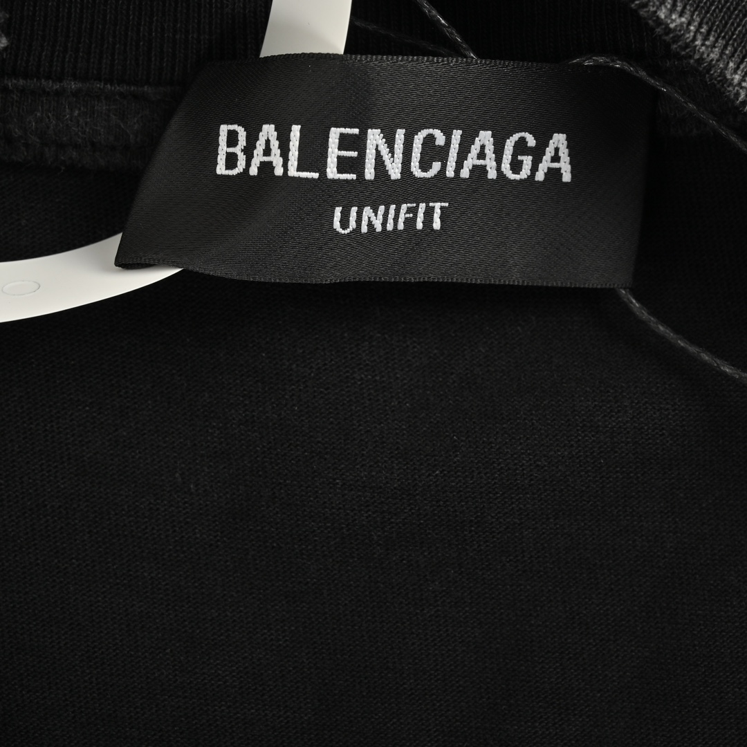 Balenciaga/巴黎世家 背后双B印花圆领短袖