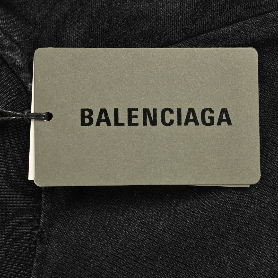 Balenciaga/巴黎世家 背后双B印花圆领短袖