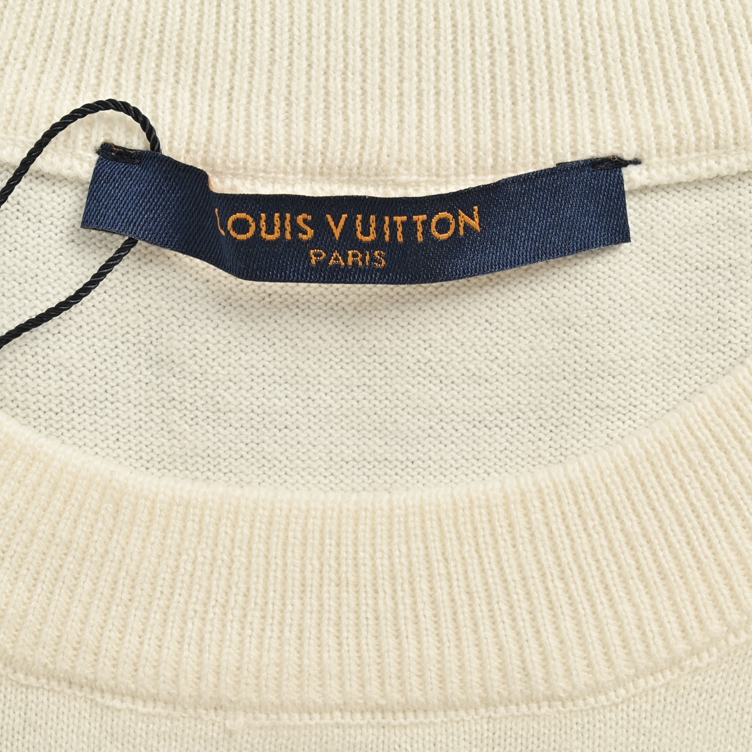 Louis Vuitton/路易威登 24ss 袖口老花提花针织短袖