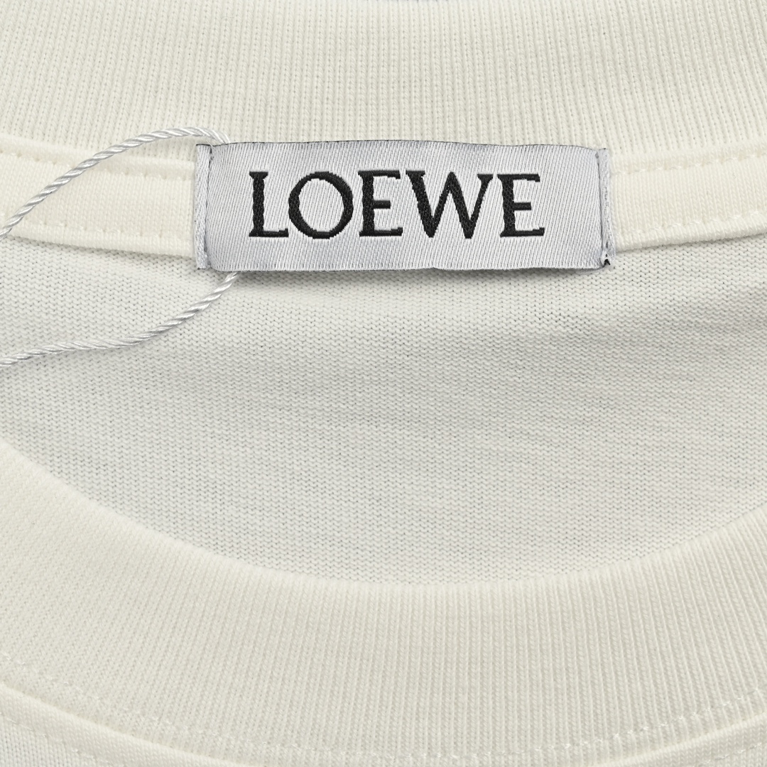 Loewe/罗意威 24ss 撞色四叶草印花短袖