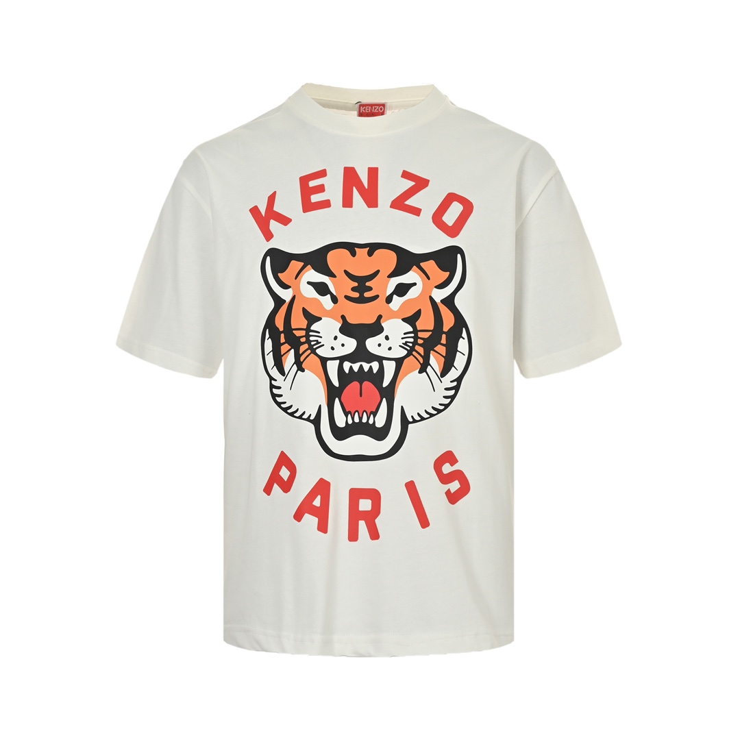 Kenzo/高田贤三 24ss 虎头印花短袖