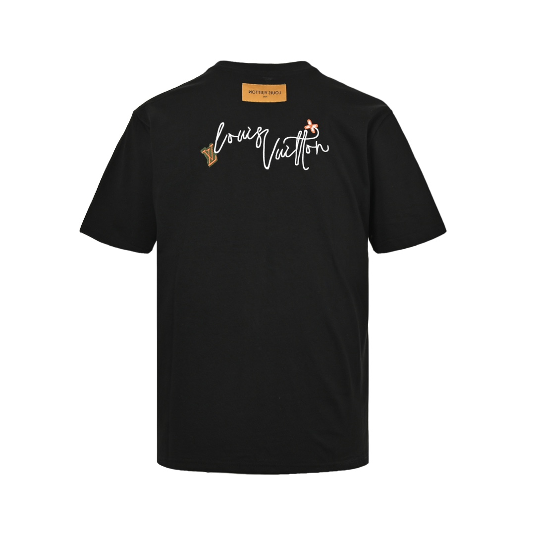 Louis Vuitton /路易威登 24ss 花朵字母刺绣短袖