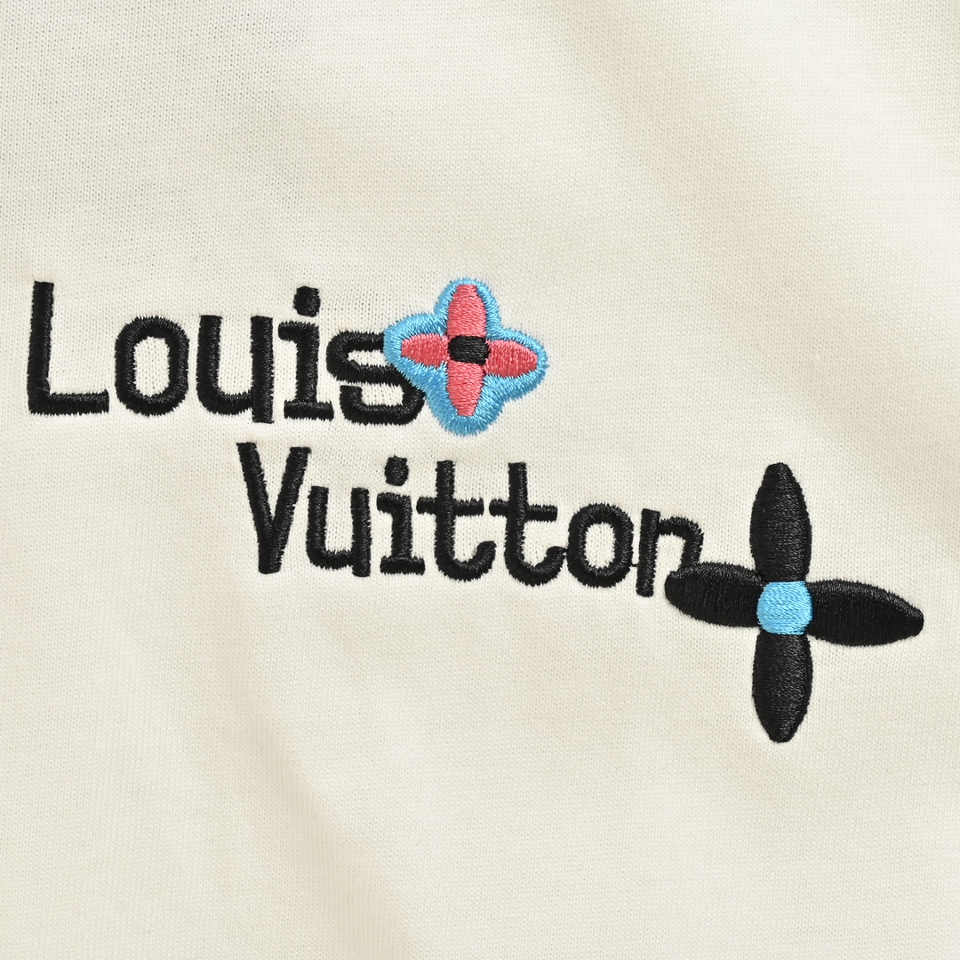 Louis Vuitton /路易威登 24ss 花朵字母刺绣短袖