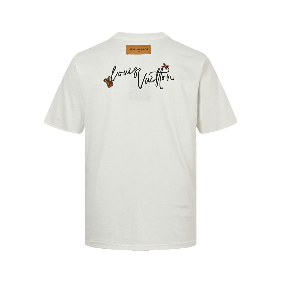 Louis Vuitton /路易威登 24ss 花朵字母刺绣短袖