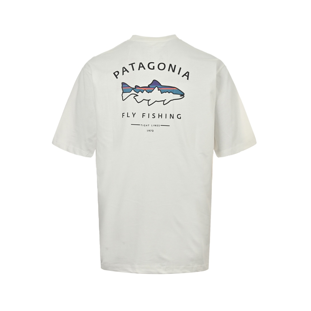 Patagonia/巴塔哥尼亚 经典鱼标Logo印花短袖