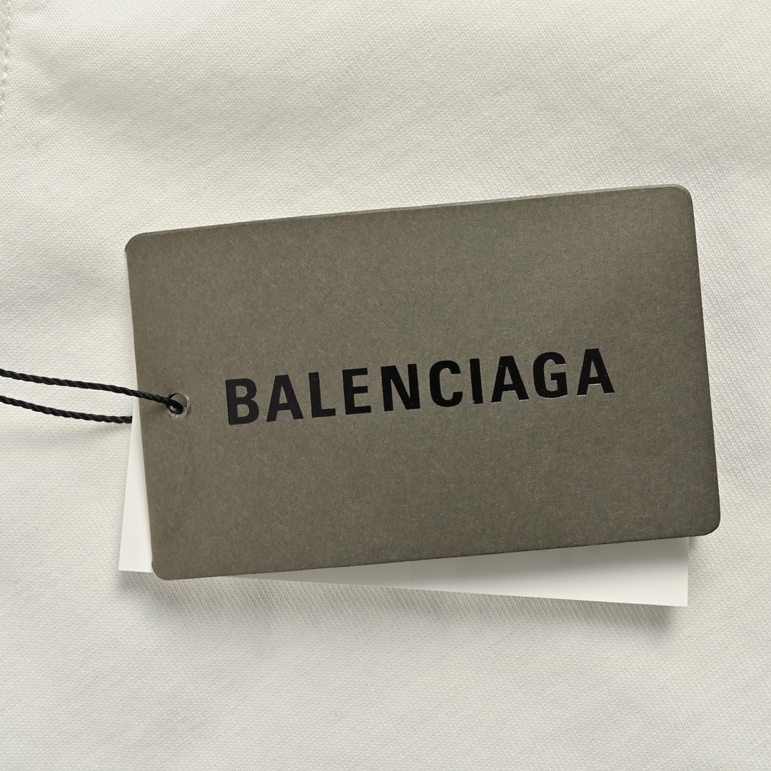 Balenciaga/巴黎世家 24ss 破坏下摆流苏双B刺绣短袖