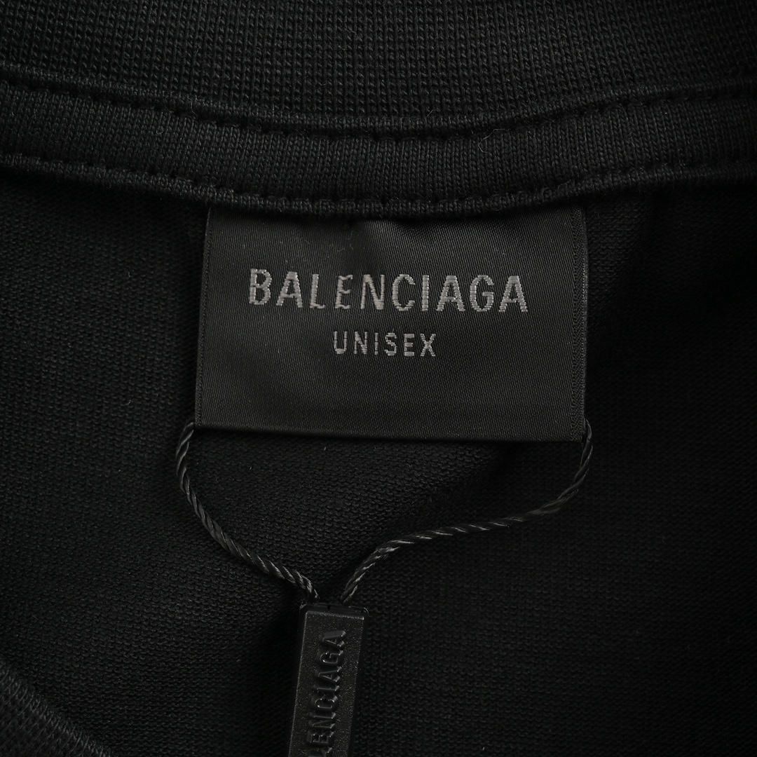 Balenciaga/巴黎世家 24ss 大B标识字母毛刷绣短袖