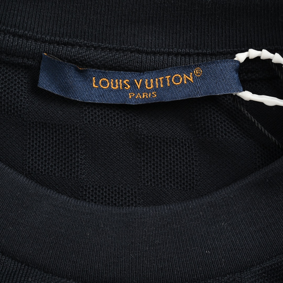 Louis Vuitton/路易威登 24ss 珠地棋盘格刺绣字母短袖