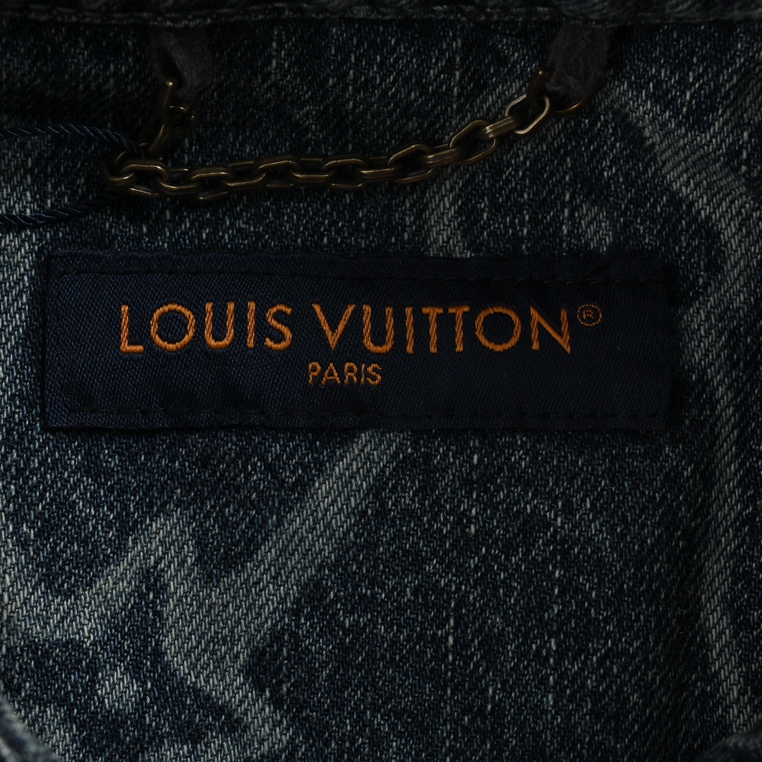 Louis Vuitton/路易威登 24ss MONOGRAM 提花牛仔短袖衬衫