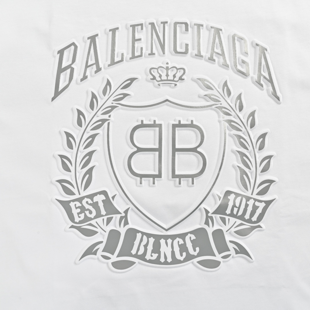 Balenciaga/巴黎世家 24ss 凹凸浮雕反光短袖