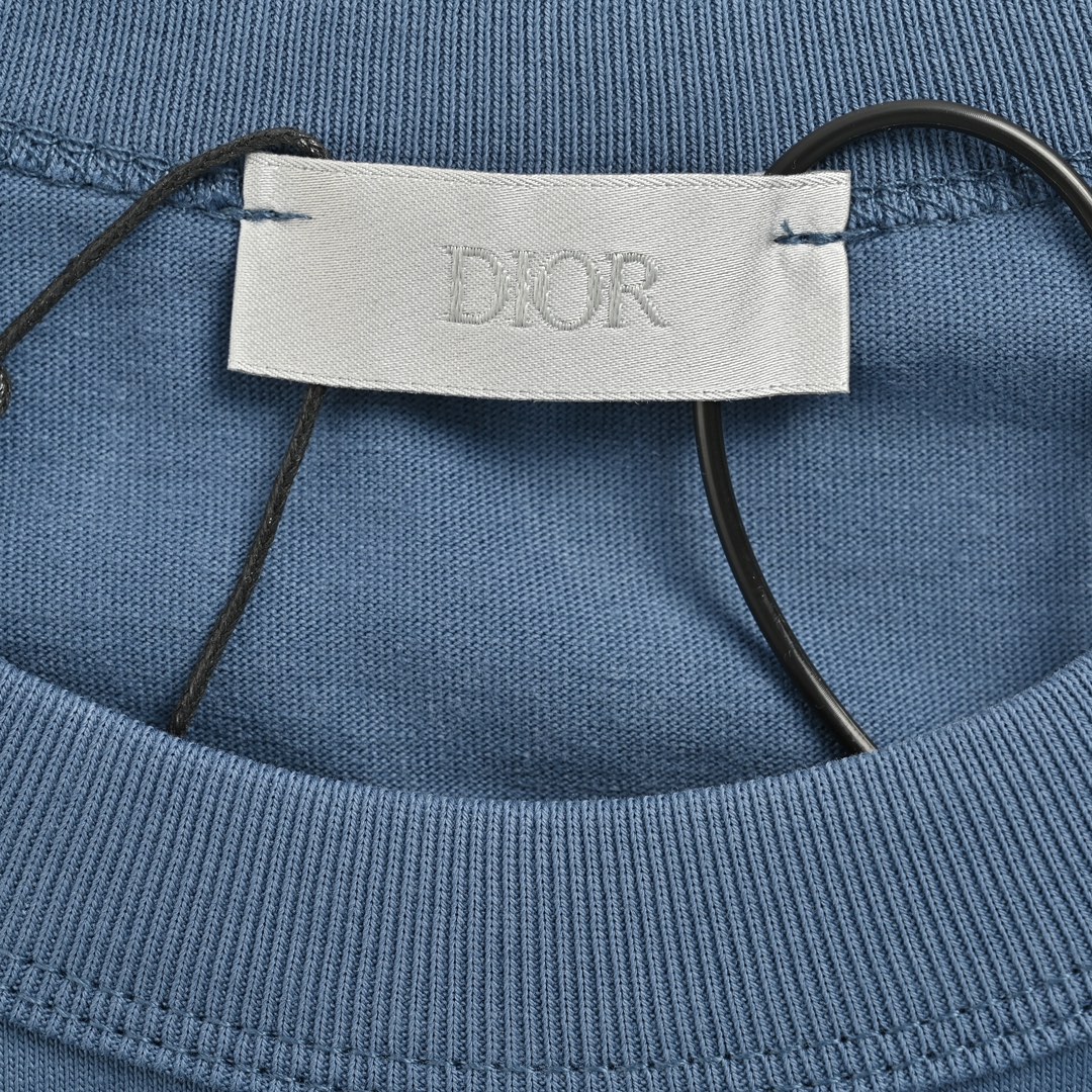 Dior & Stone 石头岛联名刺绣字母logo短袖